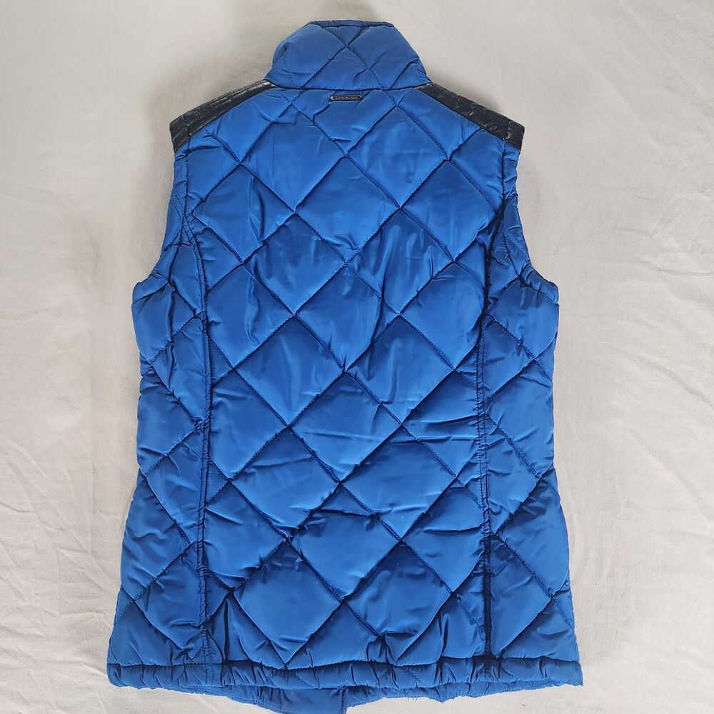 Marc New York (Andrew Marc) Electric Blue / Black Quilted Zip Front Vest Size S - Picture 5 of 11